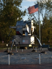 Replica of Apollo 11's Lunar Module at Warren Airways Airport site
