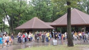 A Geocrowd at the Regner Park Pavilion