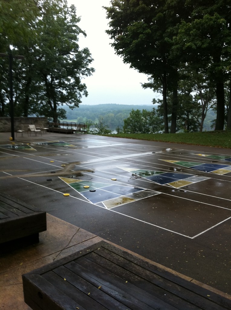 Shuffle board wiwh a view at Mohican.