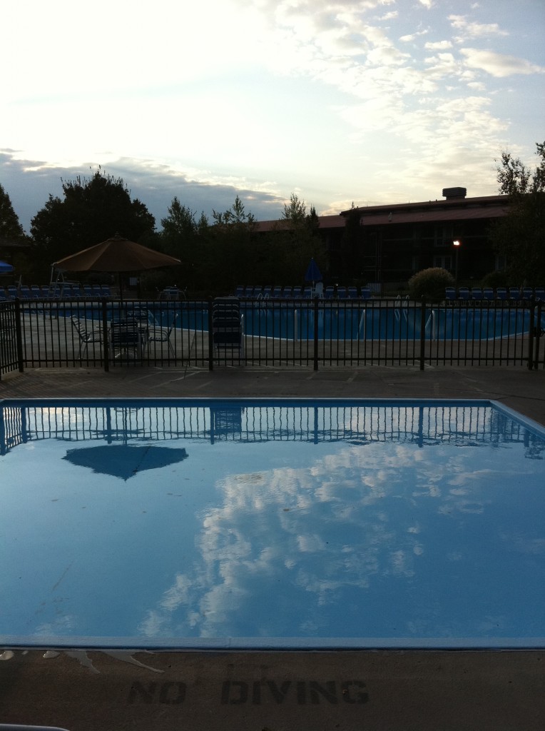 Gated Outdoor Kiddie Pool Area at Salt Fork State Park Lodge