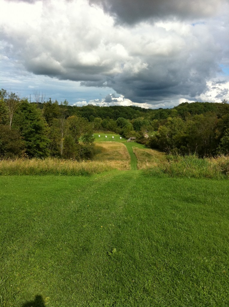 Ski hill and archery range at Punderson.