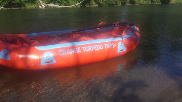 White Water Rafting the Rogue River with Orange Torpedo Trips Boat