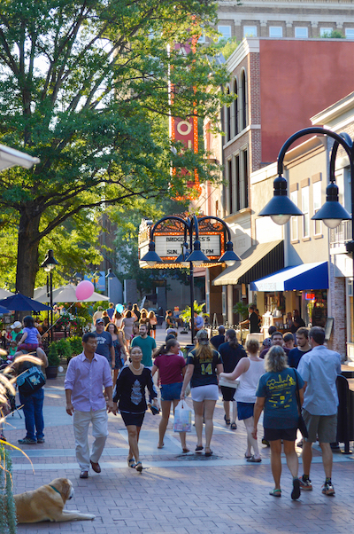 Historic Pedestrian Downtown Mall, Photo Credit: Brantley Ussery