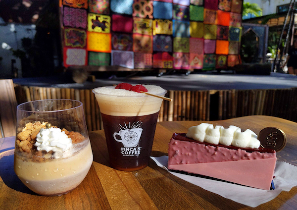 Raspberry cold brew from Finca's Coffee pairs perfectly with black forest cake and tres leches from Sweet Epico.