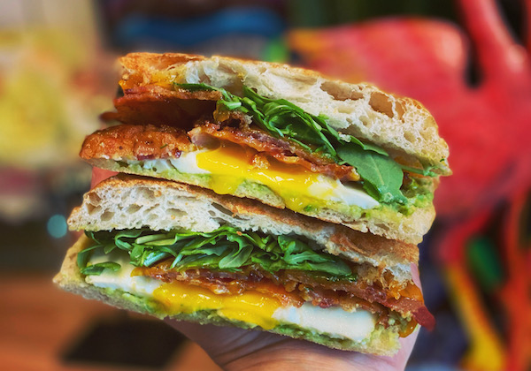 Tasty sandwich at Necessary Purveyors, photo courtesy of Time Out Market Miami.