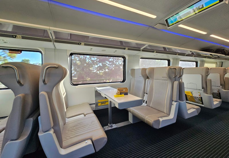 Inside the Brightline train from Orlando to Fort Lauderdale