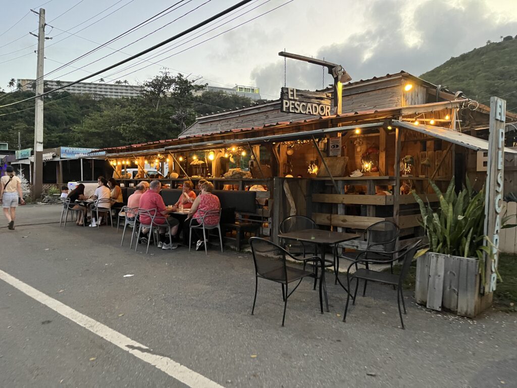 A seaside restaurant in Fajardo, Puerto Rico. 